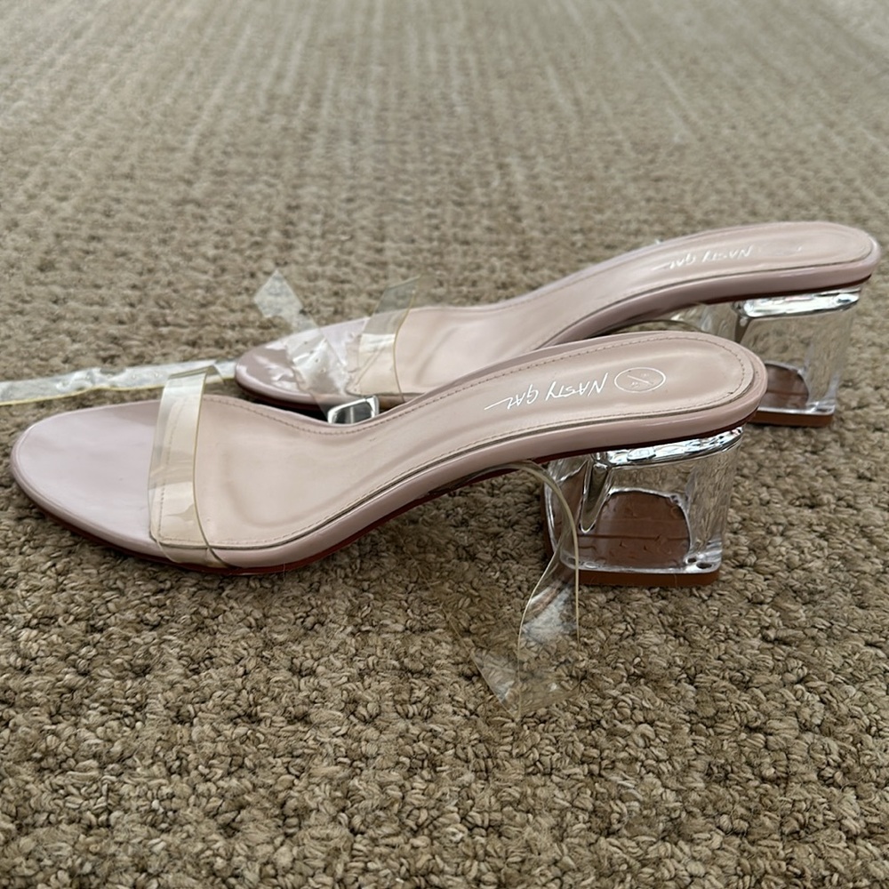 Clear strap nasty gal heels